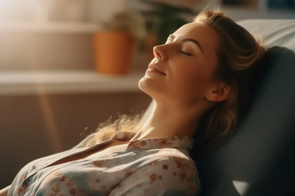 femme en pleine méditation